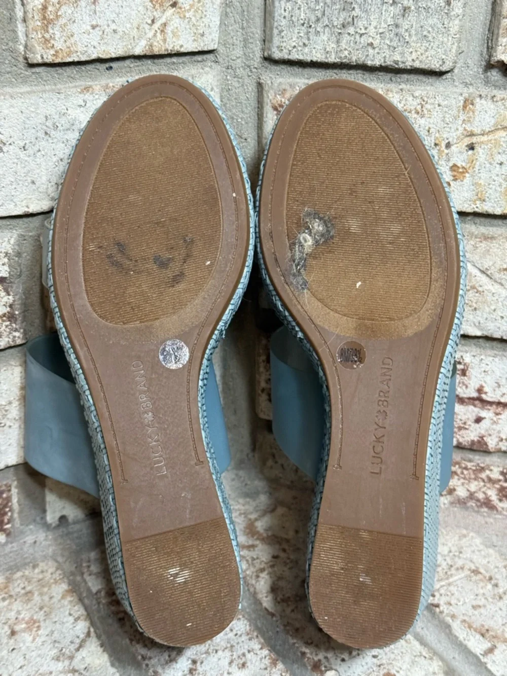 Lucky Brand Brindia Espadrille Platform Wedge Slide Sandals, Blue - Picture 8 of 8